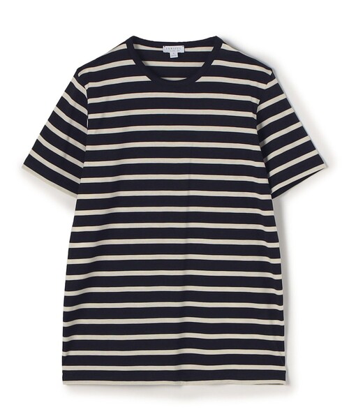 SUNSPEL(サンスペル)の「SUNSPELコットン クルーネックTシャツ(Tシャツ/カットソー・メンズ・ブルー系その他2/ブラウン系その他/グレー系その他・M/L/S)」の3枚目の写真