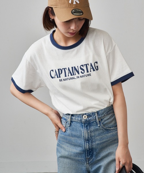 CAPTAIN STAG（キャプテンスタッグ）の「【CAPTAIN STAG】8051461 OE天竺リンガープリントTシャツ（Tシャツ/カットソー・レディース・グレー/ホワイト系その他2/ホワイト系1・LL/M/L）」の17枚目の写真