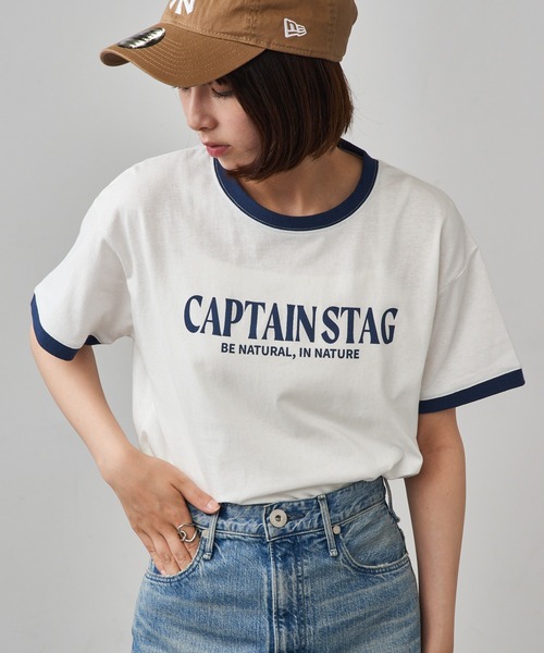 CAPTAIN STAG（キャプテンスタッグ）の「【CAPTAIN STAG】8051461 OE天竺リンガープリントTシャツ（Tシャツ/カットソー・レディース・グレー/ホワイト系その他2/ホワイト系1・LL/M/L）」の19枚目の写真
