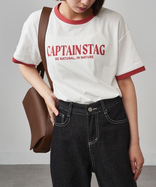 CAPTAIN STAG（キャプテンスタッグ）の「【CAPTAIN STAG】8051461 OE天竺リンガープリントTシャツ（Tシャツ/カットソー・レディース・グレー/ホワイト系その他2/ホワイト系1・LL/M/L）」の5枚目の写真