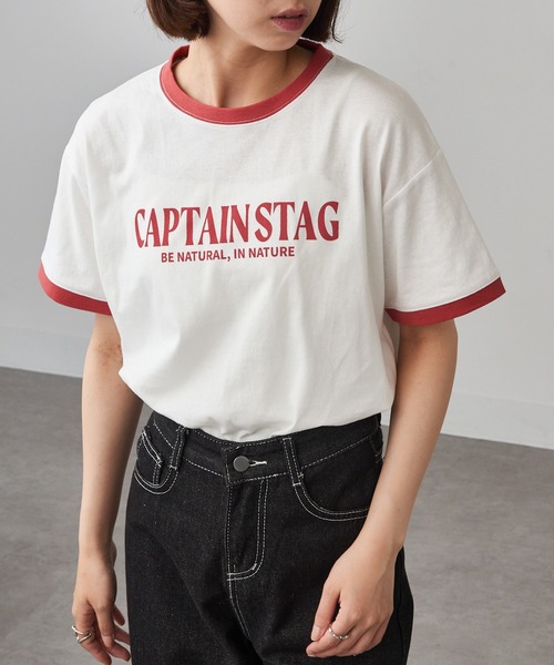 CAPTAIN STAG（キャプテンスタッグ）の「【CAPTAIN STAG】8051461 OE天竺リンガープリントTシャツ（Tシャツ/カットソー・レディース・グレー/ホワイト系その他2/ホワイト系1・LL/M/L）」の6枚目の写真