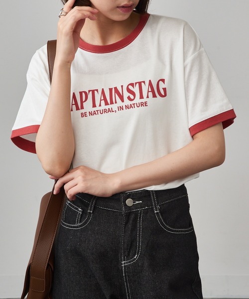 CAPTAIN STAG（キャプテンスタッグ）の「【CAPTAIN STAG】8051461 OE天竺リンガープリントTシャツ（Tシャツ/カットソー・レディース・グレー/ホワイト系その他2/ホワイト系1・LL/M/L）」の7枚目の写真