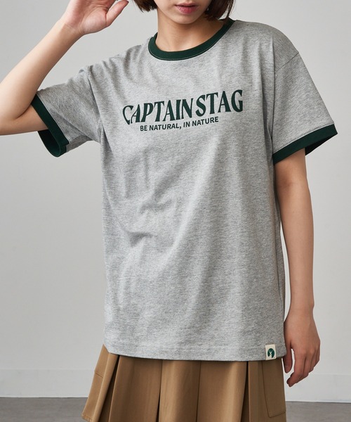 CAPTAIN STAG（キャプテンスタッグ）の「【CAPTAIN STAG】8051461 OE天竺リンガープリントTシャツ（Tシャツ/カットソー・レディース・グレー/ホワイト系その他2/ホワイト系1・LL/M/L）」の11枚目の写真