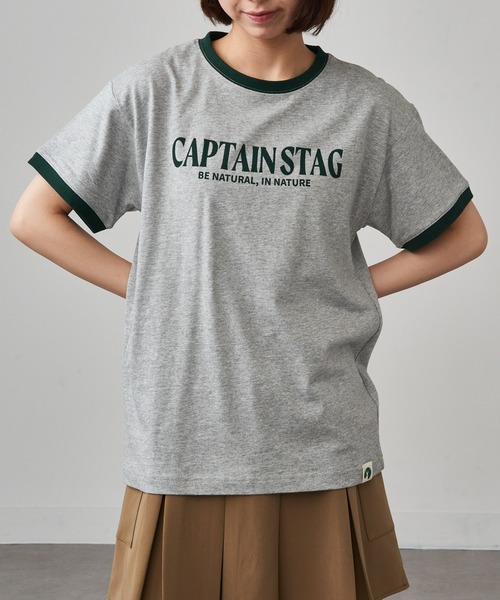 CAPTAIN STAG（キャプテンスタッグ）の「【CAPTAIN STAG】8051461 OE天竺リンガープリントTシャツ（Tシャツ/カットソー・レディース・グレー/ホワイト系その他2/ホワイト系1・LL/M/L）」の12枚目の写真