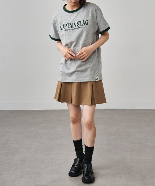 CAPTAIN STAG（キャプテンスタッグ）の「【CAPTAIN STAG】8051461 OE天竺リンガープリントTシャツ（Tシャツ/カットソー・レディース・グレー/ホワイト系その他2/ホワイト系1・LL/M/L）」の16枚目の写真