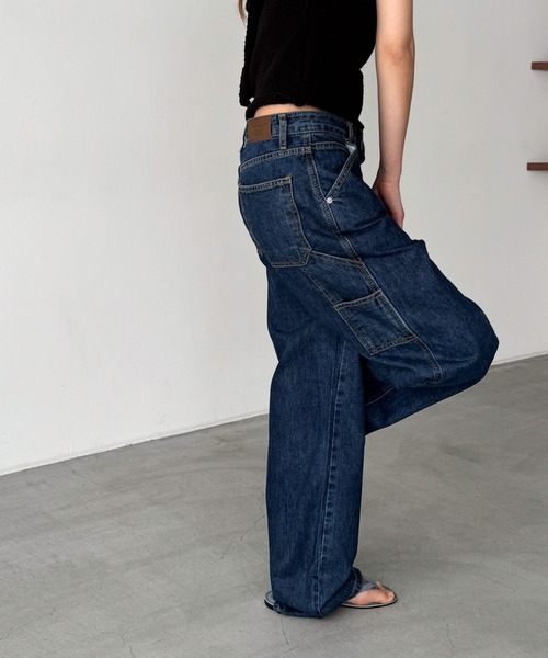 CANAL JEAN El mar ペインターデニムパンツ　Sサイズ キャナルジーン CANAL JEAN El mar ペインターデニムパンツ