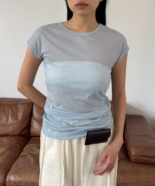 tシャツ フレンチシアーTシャツ レディース hunch tシャツ オーバーフレンチ シアーTシャツ レディース