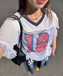 CIAOPANIC | メッシュナンバリングシャーリングTee(Tシャツ/カットソー)