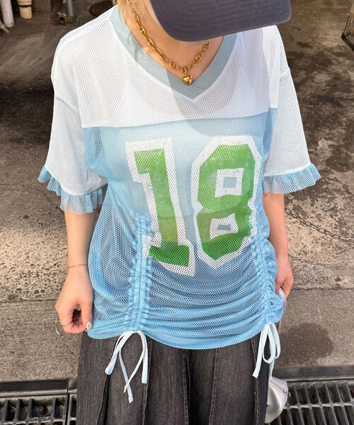 tシャツ メッシュナンバリングシャーリングTee レディース メッシュナンバリングシャーリングTee（Tシャツ/カットソー