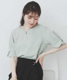 index | 《8色展開/XS-LLサイズ》タックパフスリーブブラウス【洗濯機洗い可/吸水速乾/防シワ/抗ピル】(シャツ/ブラウス)
