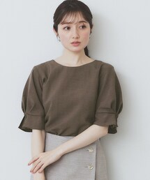 index | 《8色展開/XS-LLサイズ》タックパフスリーブブラウス【洗濯機洗い可/吸水速乾/防シワ/抗ピル】(シャツ/ブラウス)
