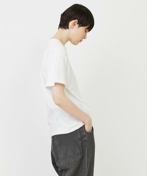 FRAPBOIS(フラボア)の「パークポケT(Tシャツ/カットソー・レディース・チャコールグレー/ホワイト・2/1)」の5枚目の写真