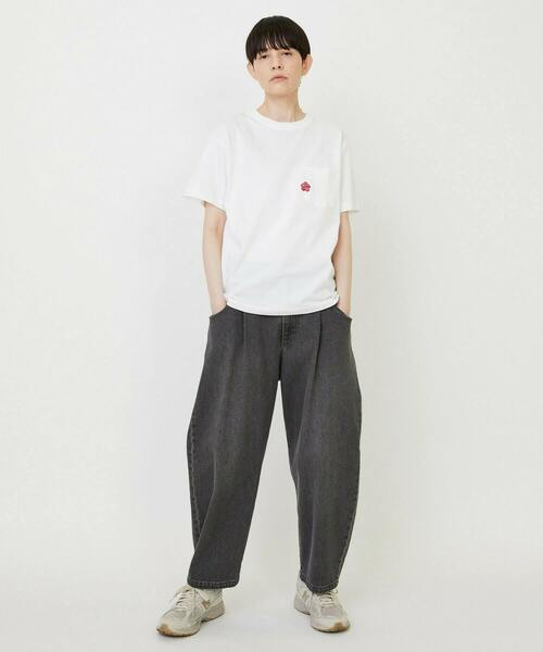 FRAPBOIS(フラボア)の「パークポケT(Tシャツ/カットソー・レディース・チャコールグレー/ホワイト・2/1)」の10枚目の写真