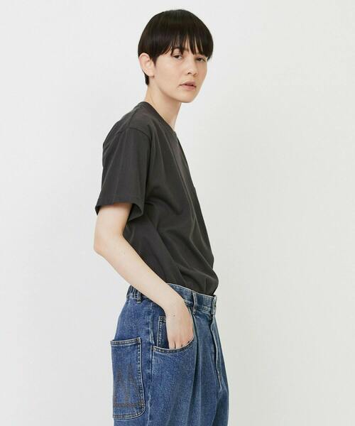 FRAPBOIS(フラボア)の「パークポケT(Tシャツ/カットソー・レディース・チャコールグレー/ホワイト・2/1)」の20枚目の写真