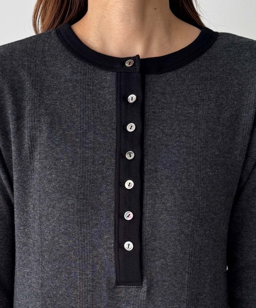 CANAL JEAN（キャナルジーン）の「Miller　パネルリブヘンリーワンピース（ワンピース・レディース・ブラック/グレー系その他・ONE SIZE）」の13枚目の写真