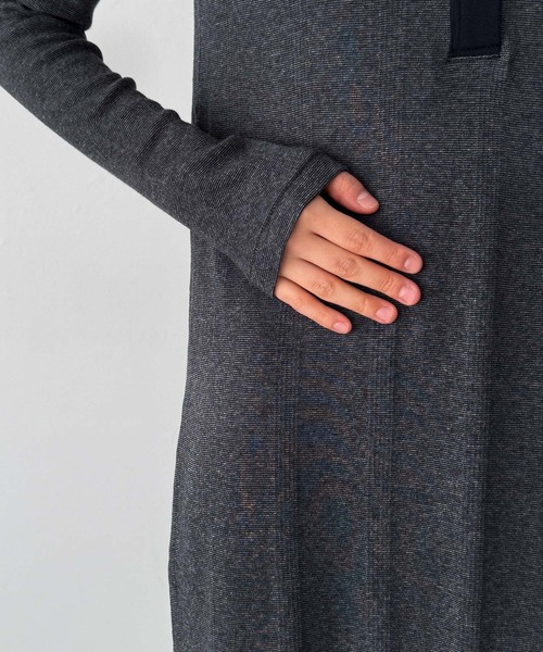 CANAL JEAN（キャナルジーン）の「Miller　パネルリブヘンリーワンピース（ワンピース・レディース・ブラック/グレー系その他・ONE SIZE）」の14枚目の写真