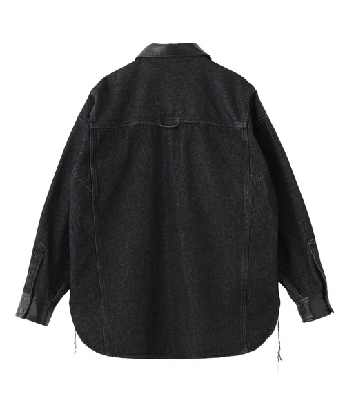 MILKFED.（ミルクフェド）の「WIDE DENIM SHIRT（シャツ/ブラウス・レディース・ブラック/ライトブルー・S/M）」の7枚目の写真