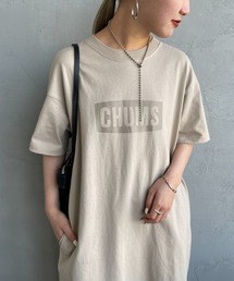 [CHUMS/チャムス] CHUMSロゴプリント ヘビーウェイトカットソーワンピース