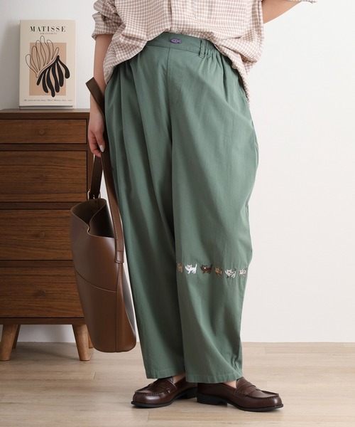 EMAGO ねこ刺繍テーパードパンツ（その他パンツ）｜Emago