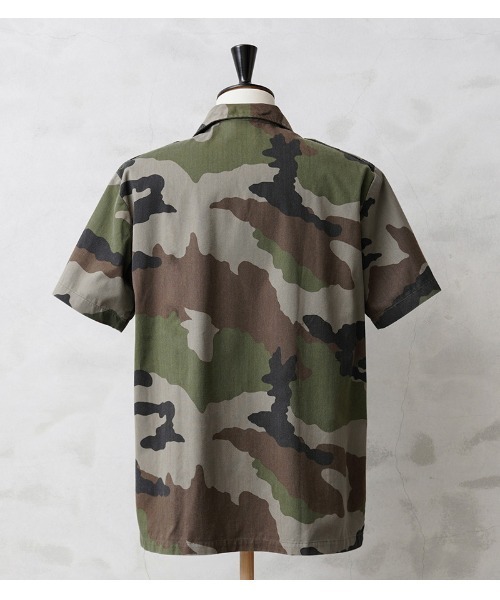 WAIPER.inc（ワイパーインク）の「《USED/古着》実物 フランス軍 HBT チャド 半袖シャツ CCEカモ USED（シャツ/ブラウス・メンズ・グリーン系カモフラージュ・37/38/39/40/41/42/43/44）」の3枚目の写真