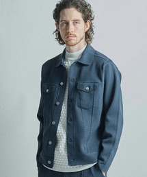 MEN'S BIGI（メンズビギ）の「デニムジャケット風ミラノリブニットアウター＜マシンウォッシャブル＞（ブルゾン）」