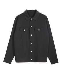 MEN'S BIGI | デニムジャケット風ミラノリブニットアウター＜マシンウォッシャブル＞(ブルゾン)