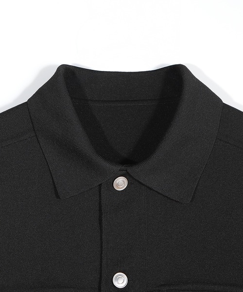 MEN'S BIGI（メンズビギ）の「デニムジャケット風ミラノリブニットアウター＜マシンウォッシャブル＞（ブルゾン・メンズ・ネイビー/ブラック/ブラウン系その他・04/03/01/02）」の8枚目の写真