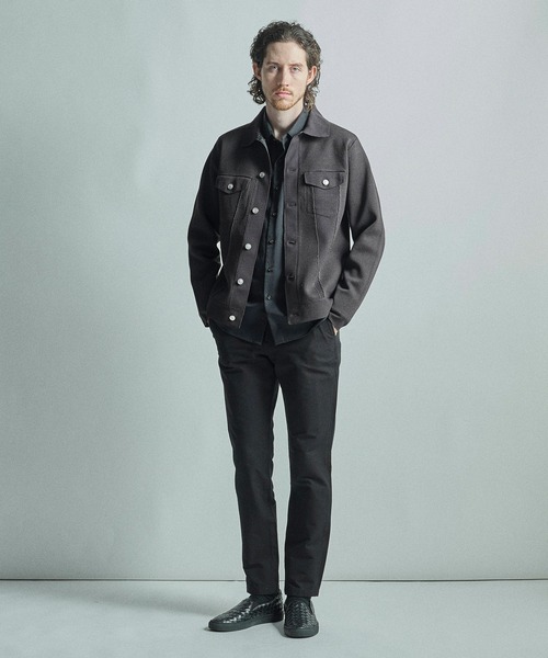 MEN'S BIGI(メンズビギ)の「デニムジャケット風ミラノリブニットアウター(ブルゾン・メンズ・ネイビー/ブラック/ブラウン系その他・04/03/01/02)」の20枚目の写真