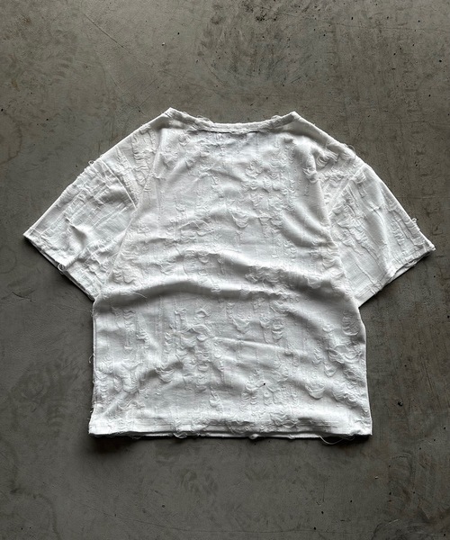 MandO(エムオー)(エムオー)の「【MandO】ダメージ加工Tシャツ(Tシャツ/カットソー・メンズ・ブラウン/オフホワイト/ブラック/チャコール・LARGE/MEDIUM)」の6枚目の写真
