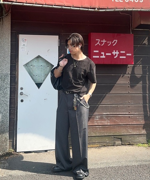 MandO(エムオー)(エムオー)の「【MandO】ダメージ加工Tシャツ(Tシャツ/カットソー・メンズ・ブラウン/オフホワイト/ブラック/チャコール・LARGE/MEDIUM)」の21枚目の写真