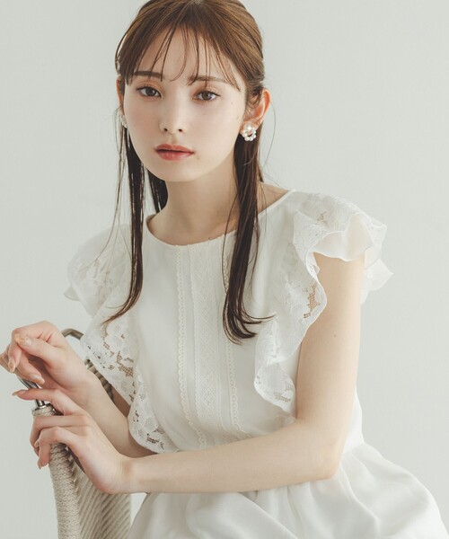 tシャツ DANCING LACE TOPS  トップス レディース DANCING LACE TOPS トップス（Tシャツ/カットソー）｜TOCCA