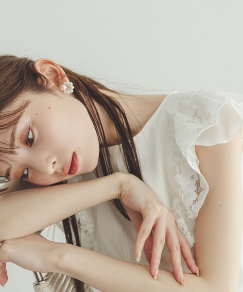 tシャツ DANCING LACE TOPS  トップス レディース DANCING LACE TOPS トップス（Tシャツ/カットソー）｜TOCCA
