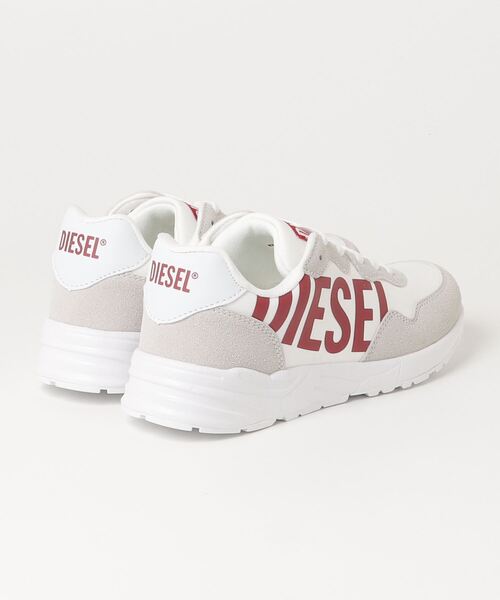 DIESEL スニーカー ホワイト スエード調 ブランドロゴ セール】DIESEL(ディーゼル)Kids & Junior ブランドロゴ