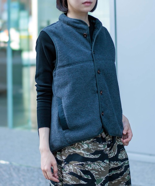 D.M.G.（ドミンゴ）の「[D.M.G / ディーエムジー] 両面起毛フリース ベスト（ベスト・レディース・ブラウン/ブルー/チャコールグレー・3/2）」の19枚目の写真