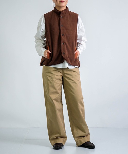 D.M.G.（ドミンゴ）の「[D.M.G / ディーエムジー] 両面起毛フリース ベスト（ベスト・レディース・ブラウン/ブルー/チャコールグレー・3/2）」の15枚目の写真