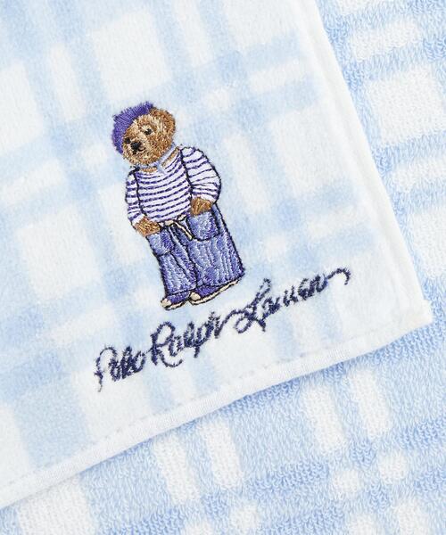 Polo ベア チェック コットン テリー ハンド タオル（ハンカチ/ハンド