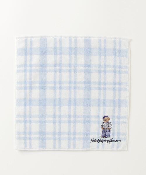 Polo ベア チェック コットン テリー ハンド タオル（ハンカチ