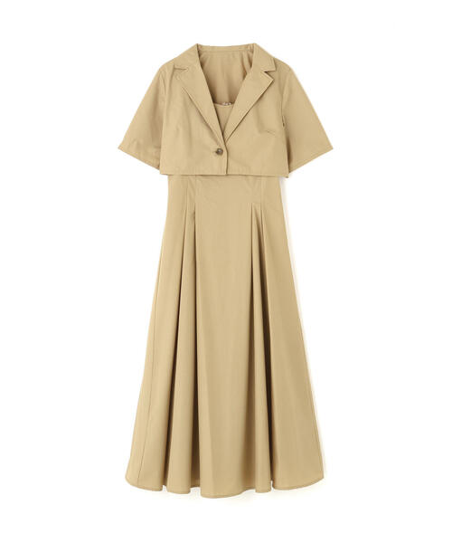 ナチュラルビューティーベーシック　ジャケット・ワンピースセット（Ｌ） 楽天市場】【SALE／10%OFF】ショートジャケット&スクエアネック