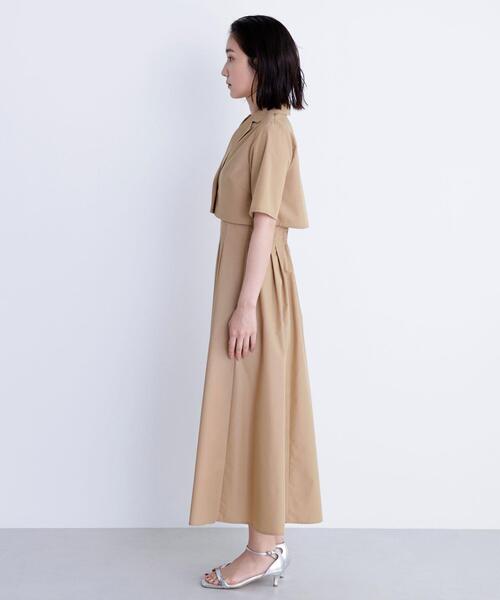 NATURAL BEAUTY BASIC（ナチュラルビューティーベーシック）の「◇ショートジャケット＆ジャンスカ（ワンピース・レディース・ベージュ/ネイビー・MEDIUM/P/S）」の13枚目の写真