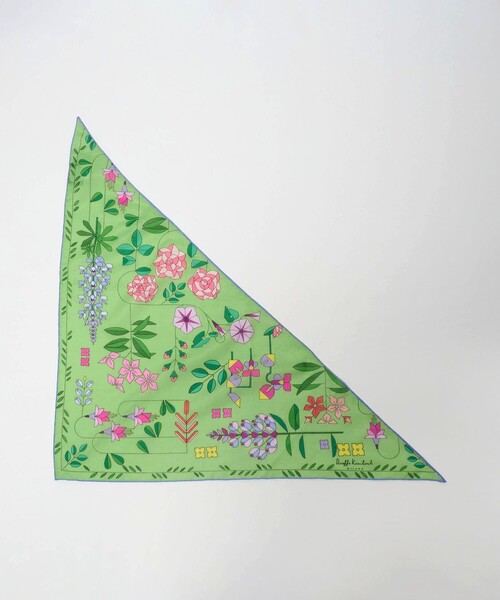 Kinloch（キンロック）の「＜Dieffe Kinloch＞C/SI トライアングル スカーフ（バンダナ/スカーフ・レディース・クリーム/ライトブルー/ライム/ネイビー・FREE）」の5枚目の写真