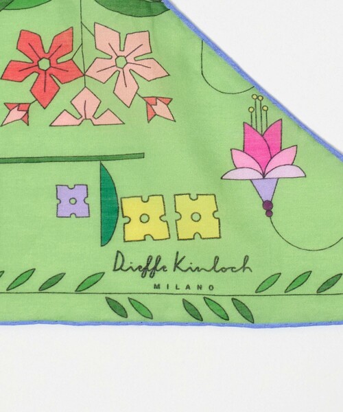 Kinloch（キンロック）の「＜Dieffe Kinloch＞C/SI トライアングル スカーフ（バンダナ/スカーフ・レディース・クリーム/ライトブルー/ライム/ネイビー・FREE）」の6枚目の写真
