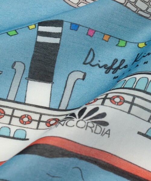 Kinloch（キンロック）の「＜Dieffe Kinloch＞C/SI トライアングル スカーフ（バンダナ/スカーフ・レディース・クリーム/ライトブルー/ライム/ネイビー・FREE）」の9枚目の写真