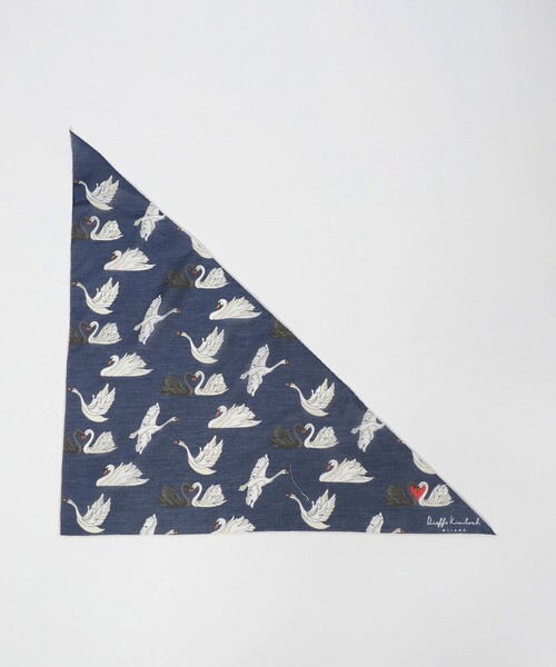 Kinloch（キンロック）の「＜Dieffe Kinloch＞C/SI トライアングル スカーフ（バンダナ/スカーフ・レディース・クリーム/ライトブルー/ライム/ネイビー・FREE）」の10枚目の写真