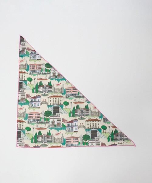 Kinloch（キンロック）の「＜Dieffe Kinloch＞C/SI トライアングル スカーフ（バンダナ/スカーフ・レディース・クリーム/ライトブルー/ライム/ネイビー・FREE）」の12枚目の写真