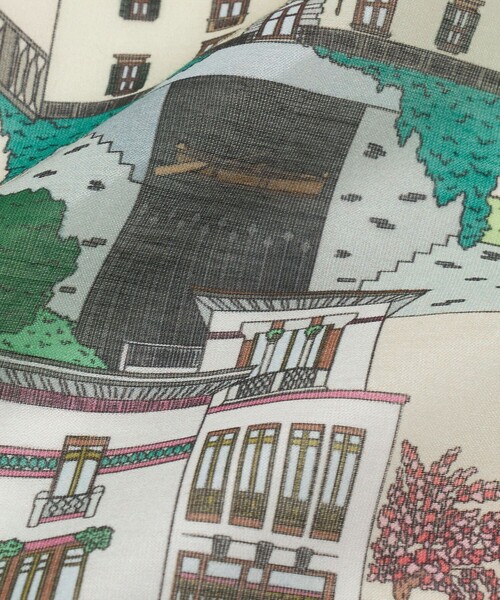 Kinloch（キンロック）の「＜Dieffe Kinloch＞C/SI トライアングル スカーフ（バンダナ/スカーフ・レディース・クリーム/ライトブルー/ライム/ネイビー・FREE）」の13枚目の写真