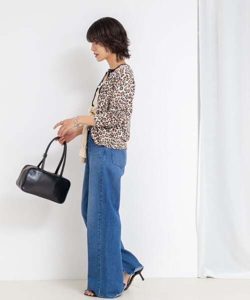 Rie Miller(リエミラー)の「《手洗い可能》ヒョウ柄クルーネックカーディガン(カーディガン/ボレロ・レディース・ベージュ系その他3/ブラック系その他3・38)」の10枚目の写真