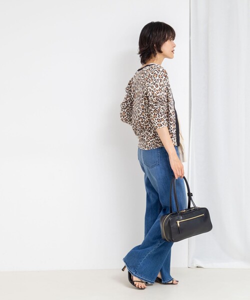 Rie Miller(リエミラー)の「《手洗い可能》ヒョウ柄クルーネックカーディガン(カーディガン/ボレロ・レディース・ベージュ系その他3/ブラック系その他3・38)」の11枚目の写真