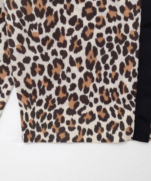 Rie Miller(リエミラー)の「《手洗い可能》ヒョウ柄クルーネックカーディガン(カーディガン/ボレロ・レディース・ベージュ系その他3/ブラック系その他3・38)」の17枚目の写真