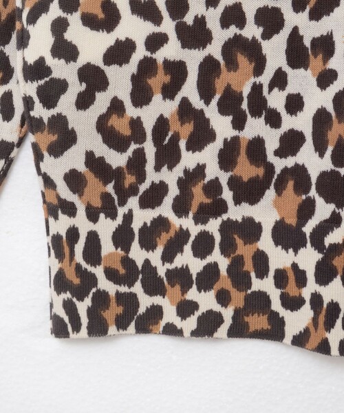 Rie Miller(リエミラー)の「《手洗い可能》ヒョウ柄クルーネックカーディガン(カーディガン/ボレロ・レディース・ベージュ系その他3/ブラック系その他3・38)」の22枚目の写真