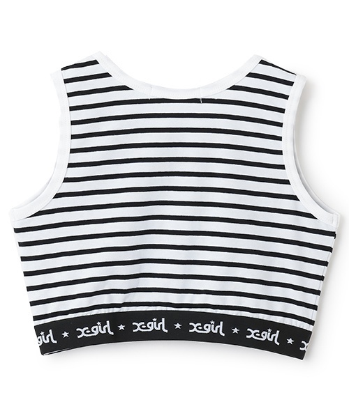 X-girl Stages(エックスガールステージス)の「スタークラッキングショートタンクトップ(タンクトップ・キッズ・ブラック/カラフル・120cm/90cm/100cm/110cm/130cm/140cm)」の3枚目の写真
